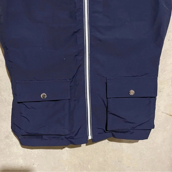 LRL Ralph Lauren Active Womens Medium Blue Zip Up Collared Vest Pockets - Picture 3 of 9